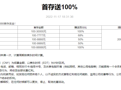 【金沙娱乐】注册首存100送100,存款后优惠活动页面提交申请